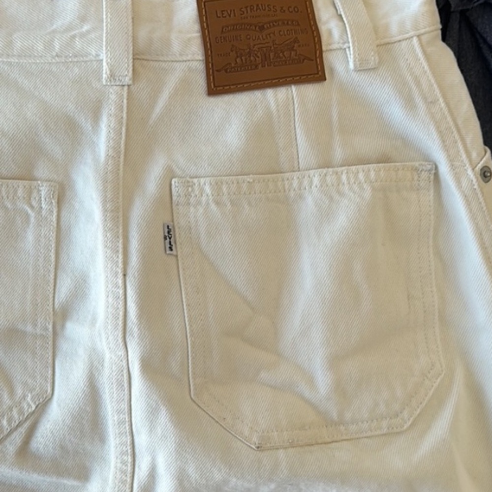 Levi’s cream Denim Mini Skirt, white tag, big E size 26 - Picture 3 of 9